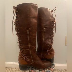 Women’s Lace Up Chocolate Brown Boots size 11